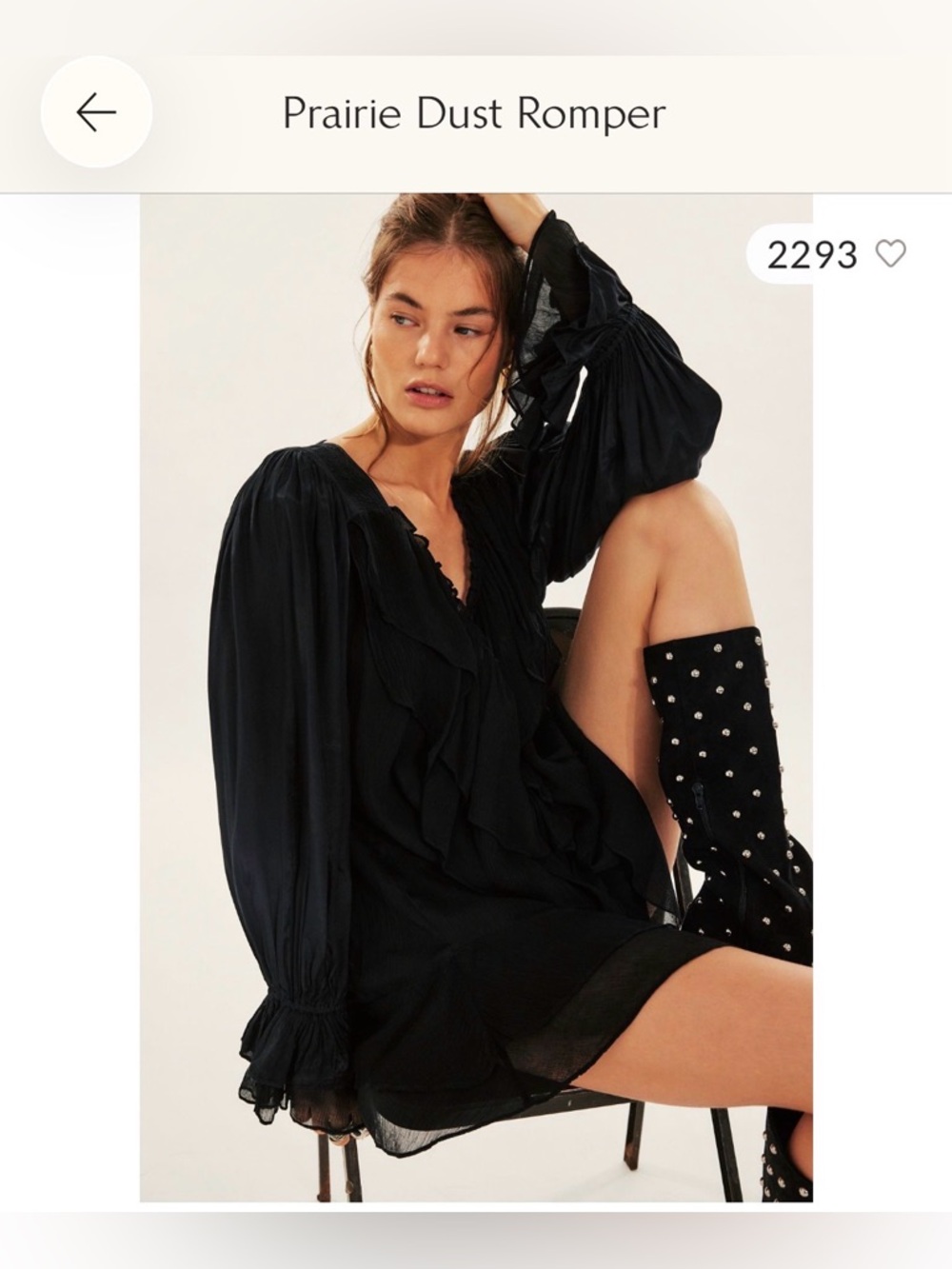 Free People Black Jumpsuit Romper